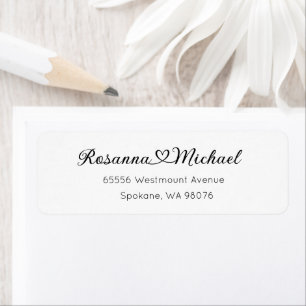 Address Label, Return Address Label, Heart Names