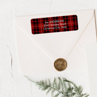 Address label sticker Christmas postcard
