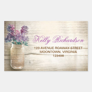 address label - sticker with mason jar
