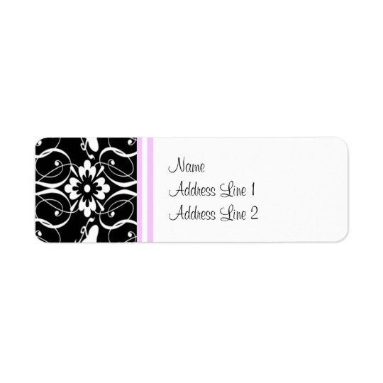 Address Label Victorian Damask