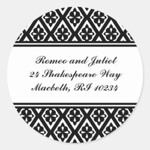 Address Label with Medieval Cross Pattern