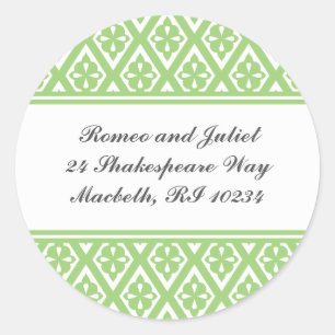 Address Label with Medieval Cross Pattern