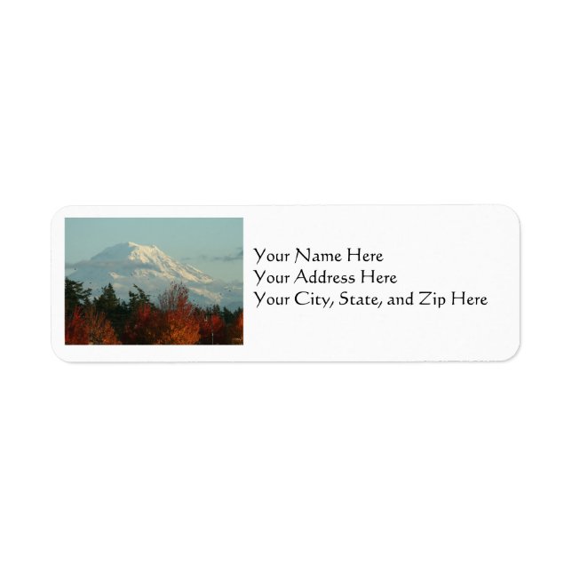 Address Labels: Autumn Mt. Rainier (Front)