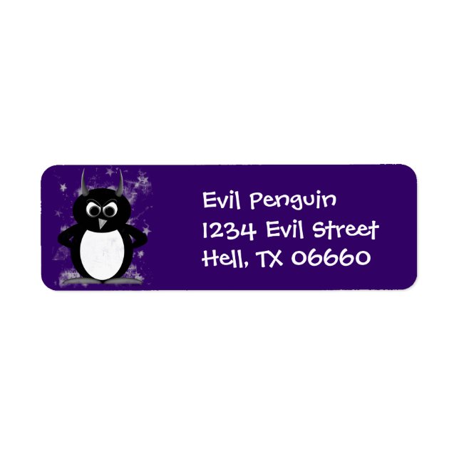 Address Labels - Evil Penguin (Front)