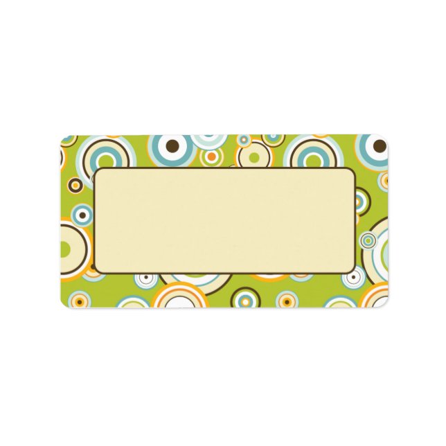 Address Labels Funky Circles Pattern (Front)