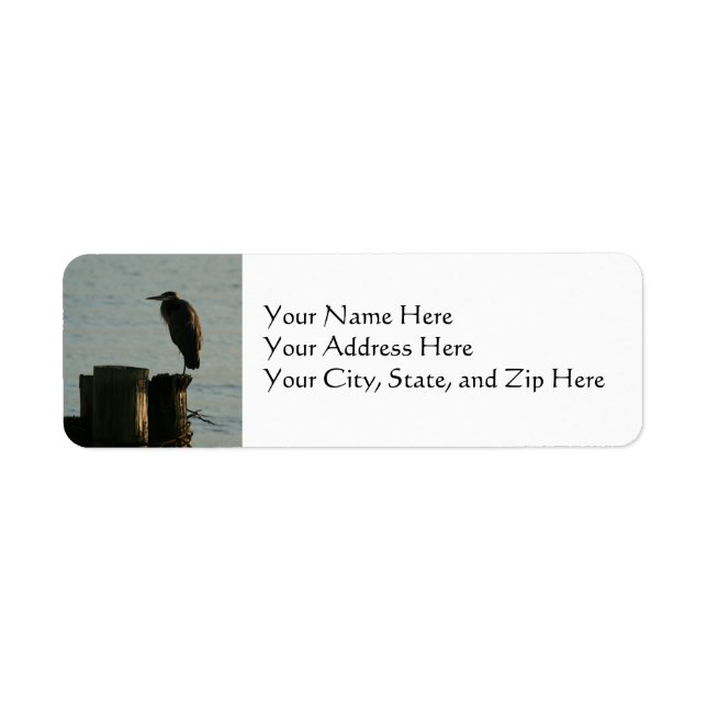Address Labels:  Great Blue Heron (Front)
