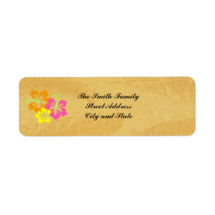 Address Labels:  Hibiscus Address Labels
