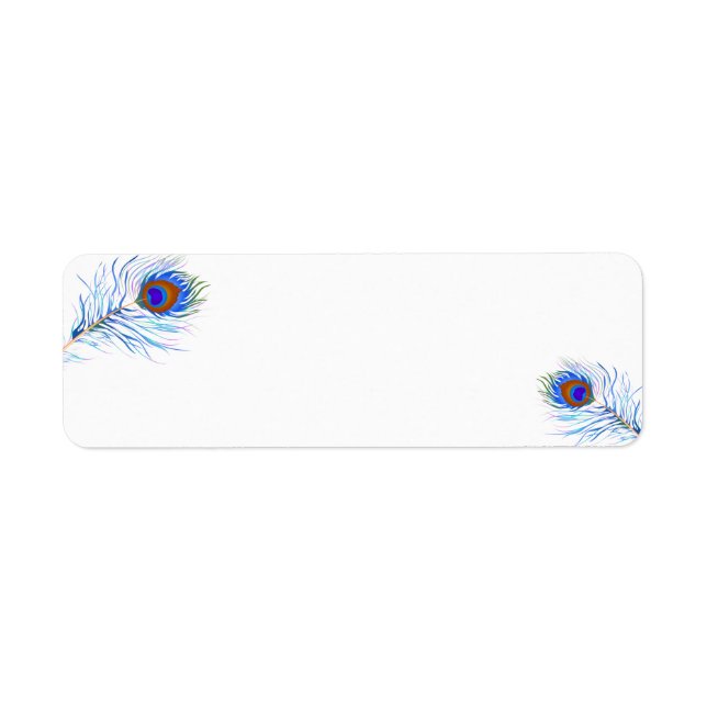 Address Labels-Peacock Feathers (Front)