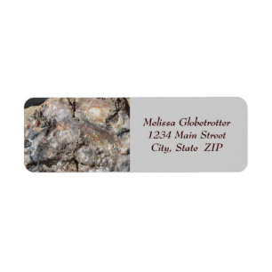 Address Labels--Petrified Wood, Front