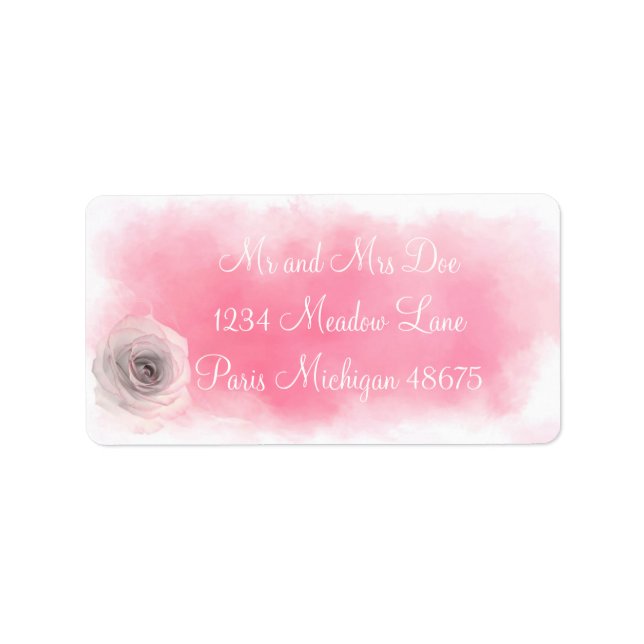 Address Labels/Pink Rose Label (Front)
