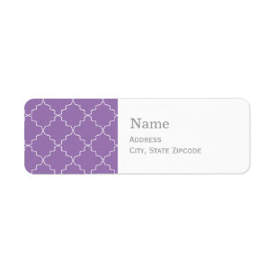 Address Labels Purple