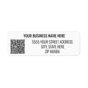 Address Labels QR Code Name Your Colours anf Font
