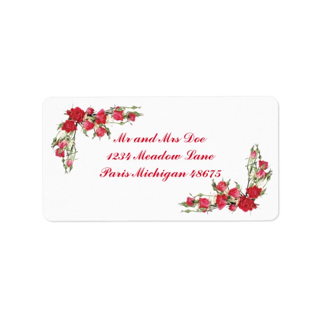 Address Labels/Roses Label (Front)