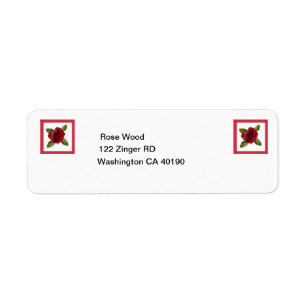 Address Labels with Rose Design