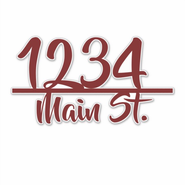 Address mailbox sticker (Front)