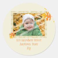 ADDRESS PHOTO STICKER :: mache leaves 3A