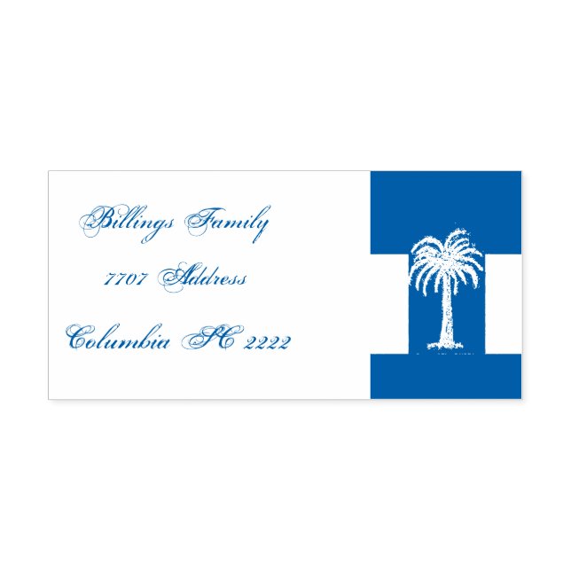 Address Self Ink Rubber Stamp/Palm Tree Design 1 Self-inking Stamp (Design)