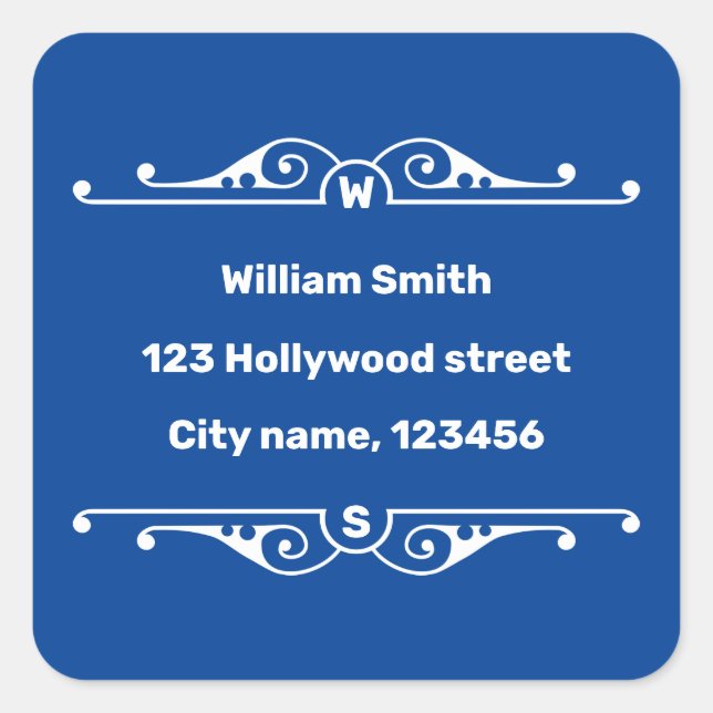 Address Square Sticker (Front)