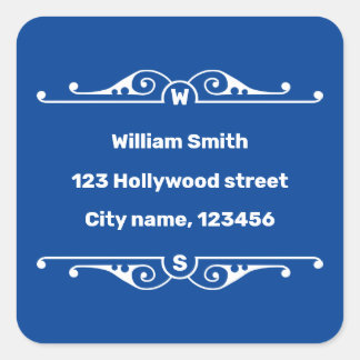 Address Square Sticker