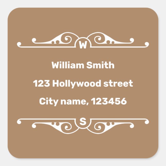 Address Square Sticker (Front)