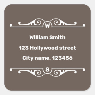 Address Square Sticker