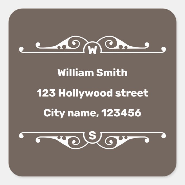 Address Square Sticker (Front)
