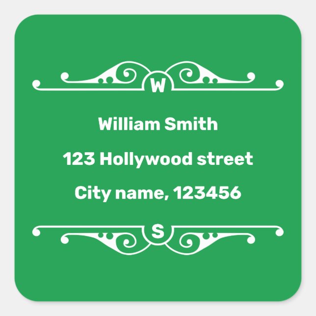 Address Square Sticker (Front)