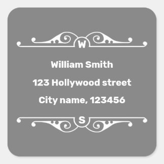 Address Square Sticker