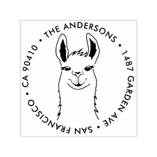 Address Stamp, Funny Llama Address Stamp