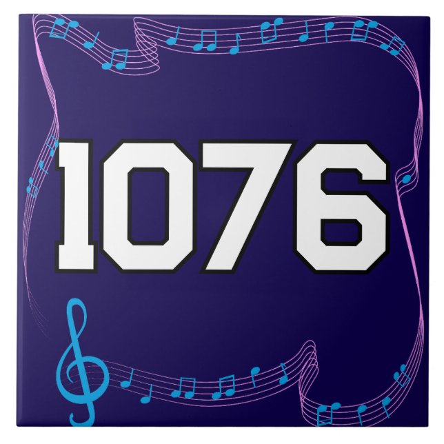 Address Tile Musical Family Editable Numbers (Front)