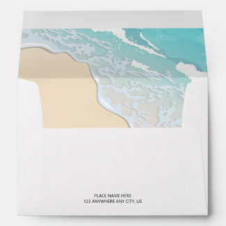 Addressed Mailing Envelope Coastal Beach Wedding