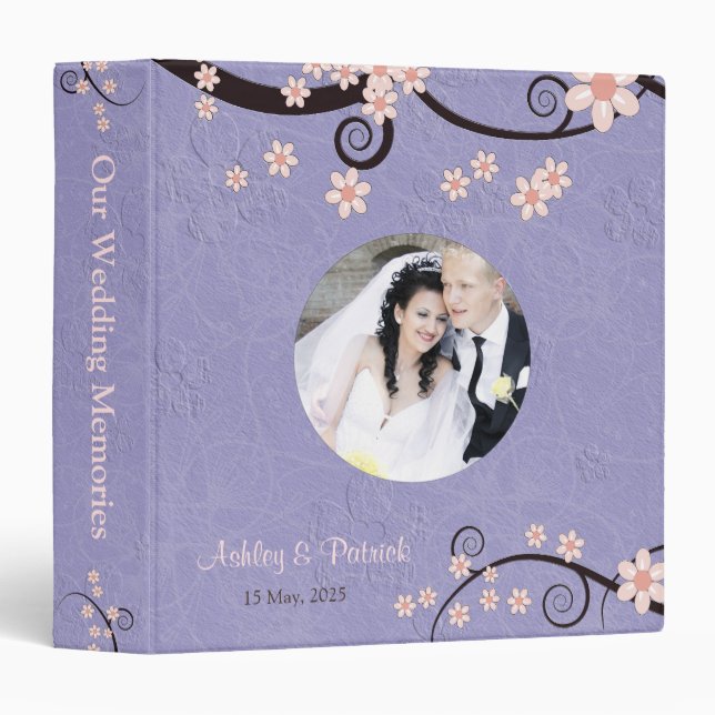 AddYourPhoto Prisoners of Love Violet Wedding Phot Binder (Front/Spine)