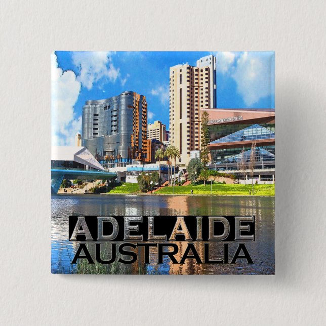 Adelaide 2 Inch Square Button (Front)