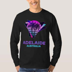 Adelaide Australia 80s Palm Tree Retro Vintage Sou T-Shirt