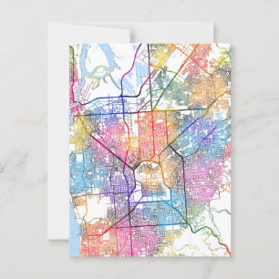 Adelaide Australia City Map Postcard