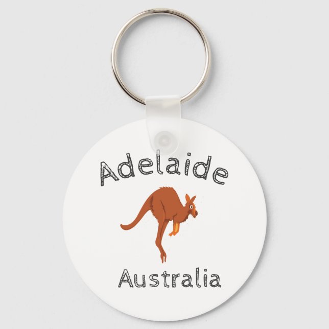 Adelaide Australia Kangaroo Keychain (Front)