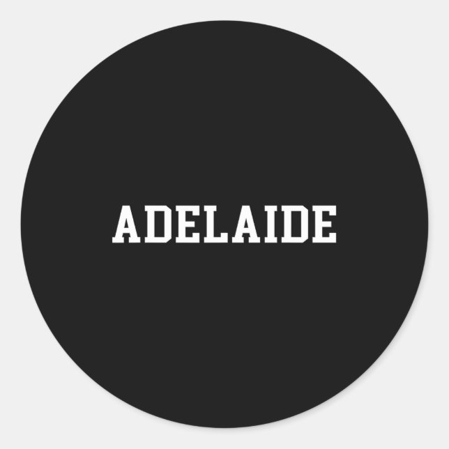 Adelaide  classic round sticker (Front)