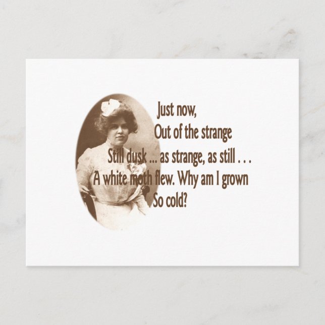 Adelaide Crapsey Warning Postcard (Front)