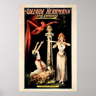 Adelaide Herrmann 1900 Hindoo Magic Show POSTER
