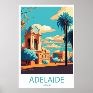Adelaide Park National Vintage Travel Poster Ski