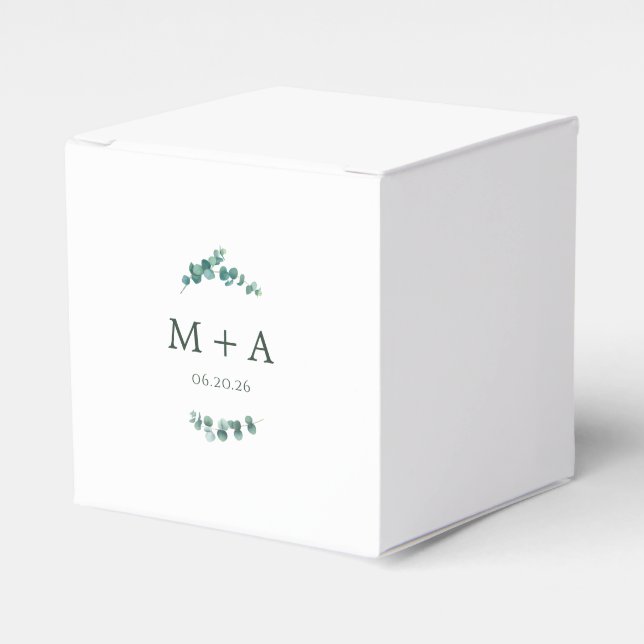 Adelaide Wedding Monogram Favor Box (Front Side)