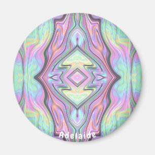 ADELAIDE ~ Yellow Green and Pink Pearly Design Magnet