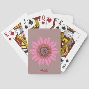 ~ ADELE ~ 3D Pink Star Design ~ Original Playing Cards