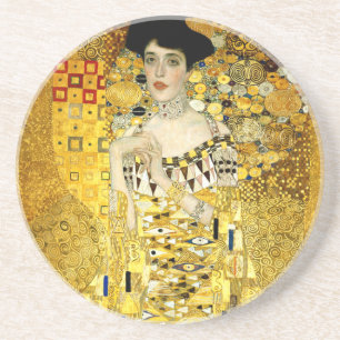 Adele Bloch-Bauer I by Gustav Klimt Art Nouveau Coaster