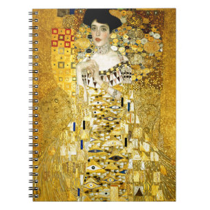 Adele Bloch-Bauer I by Gustav Klimt Art Nouveau Notebook