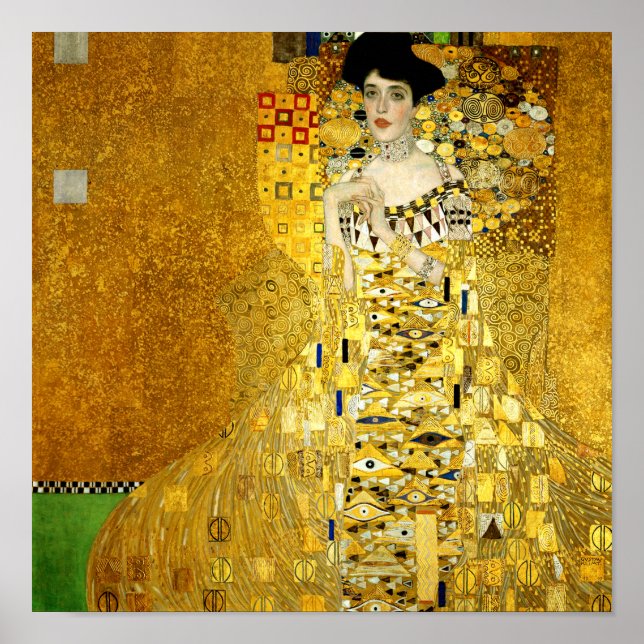 Adele Bloch-Bauer I by Gustav Klimt Poster Print (Front)