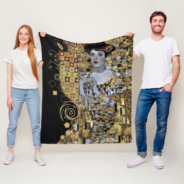 Adele Klimt Fleece Blanket (In Situ)