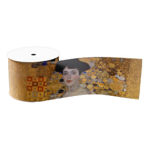 Adele, Lady in Gold Art by Gustav Klimt Grosgrain Ribbon