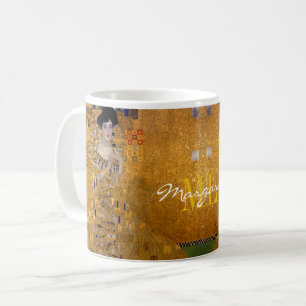Adele, Lady in Gold by Gustav Klimt, Monogrammed Coffee Mug