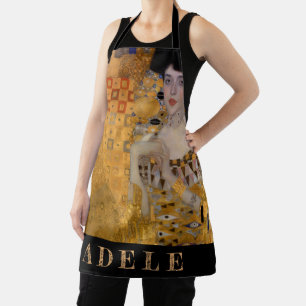 Adele, Lady in Gold by Gustav Klimt, Vintage Apron
